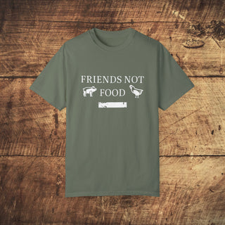 Friends Not Food Garment-Dyed T-shirt Printify