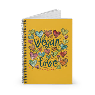 Vegan Love Spiral Notebook - Ruled Line