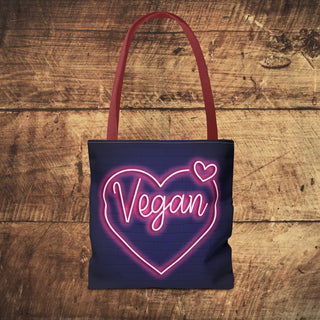 Vegan Heart Tote Bag Printify