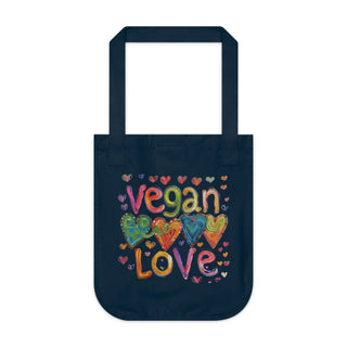 Vegan Love Organic Canvas Tote Bag