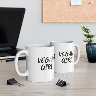 Vegan Girl Coffee Mug, 11oz Printify