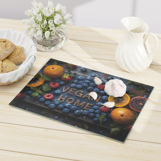 Vegan Home Tempered Glass Cutting Board Printify