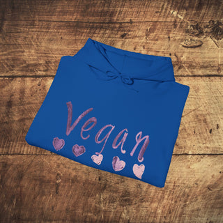 Vegan Hearts Heavy Blend™ Hooded Sweatshirt Printify