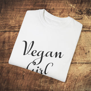 Vegan Girl Garment-Dyed T-shirt Printify