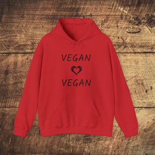 Vegan Heart Heavy Blend™ Hooded Sweatshirt Printify