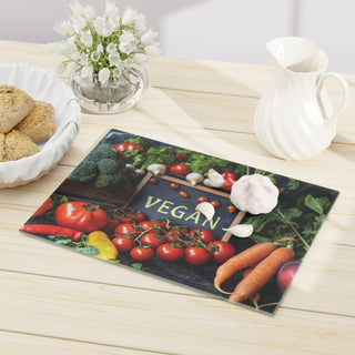 Vegan Tempered Glass Cutting Board Printify