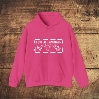 Love All Animals Heavy Blend™ Hooded Sweatshirt Printify