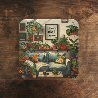 Plant-Based Home Cork Back Coaster Printify