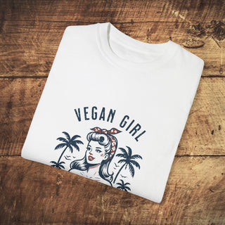 Vegan Girl Garment-Dyed T-shirt Printify