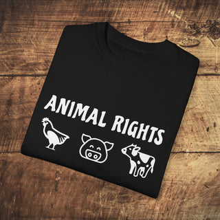 Animal Rights Garment-Dyed T-shirt Printify