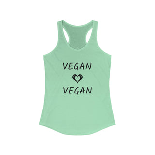 Vegan Heart Women's Ideal Racerback Tank Printify