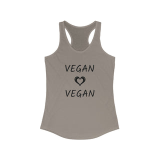 Vegan Heart Women's Ideal Racerback Tank Printify