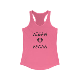 Vegan Heart Women's Ideal Racerback Tank Printify