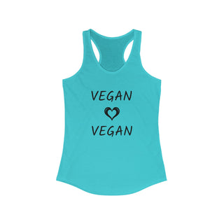 Vegan Heart Women's Ideal Racerback Tank Printify