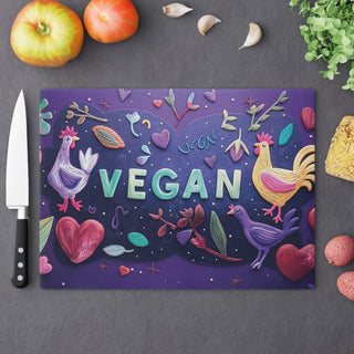 Vegan Tempered Glass Cutting Board Printify