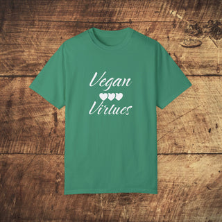 Vegan Virtues Garment-Dyed T-shirt Printify