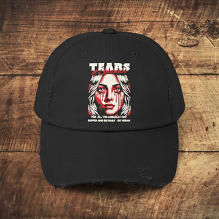 Tears Of Sadness Unisex Distressed Cap Printify