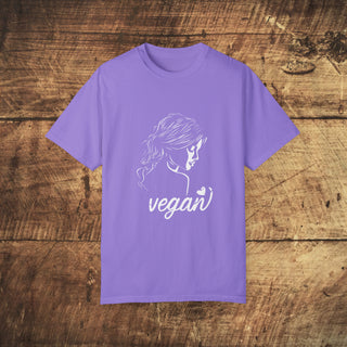 Vegan Girl Garment-Dyed T-shirt Printify