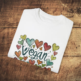 Vegan Love  Garment-Dyed T-shirt Printify