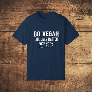 Go Vegan Unisex Garment-Dyed T-shirt