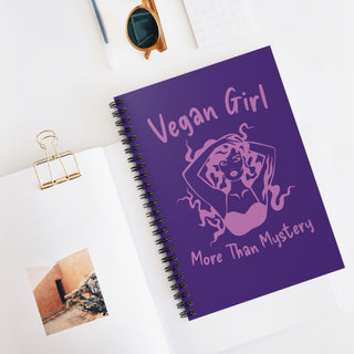 Vegan Girl Spiral Notebook - Ruled Line