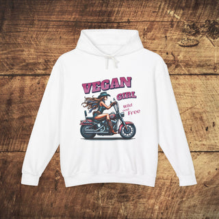 Vegan Girl Unisex Lightweight Hooded Sweatshirt