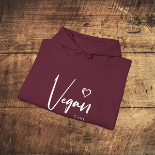 Vegan Girl Heavy Blend™ Hooded Sweatshirt Printify