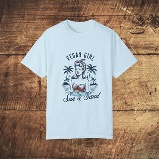 Vegan Girl Garment-Dyed T-shirt Printify