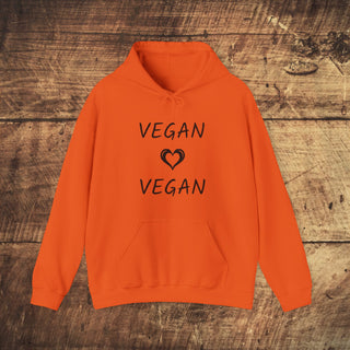 Vegan Heart Heavy Blend™ Hooded Sweatshirt Printify