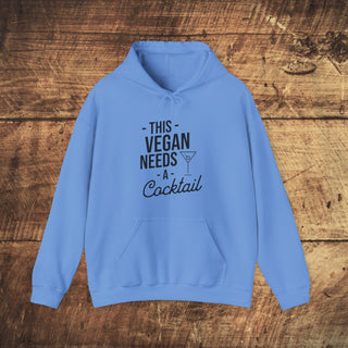 This Vegan Needs A Cocktail Heavy Blend™ Hooded Sweatshirt Printify