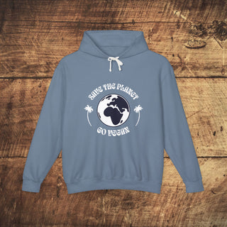 Save The Planet Unisex Lightweight Hooded Sweatshirt