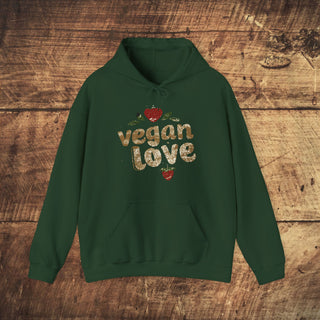 Vegan Love Heavy Blend™ Hooded Sweatshirt Printify