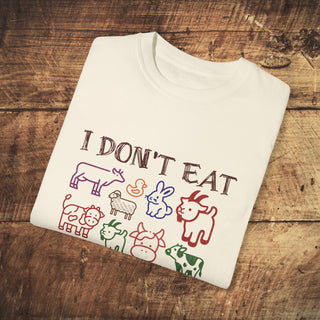 I Don't Eat My Friends Garment-Dyed T-shirt Printify