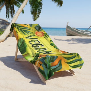 Vegan Beach Towel Printify