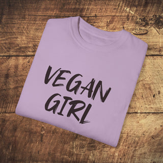 Vegan Girl Garment-Dyed T-shirt Printify