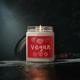 Vegan Hearts Scented Soy Candle, 9oz