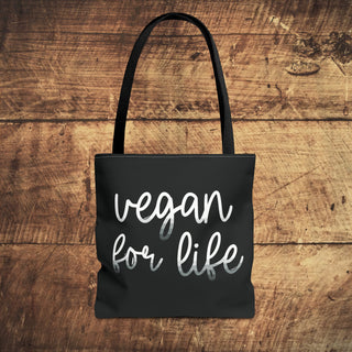 Vegan For Life Tote Bag Printify