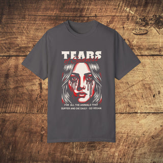 Tears of Sadness Garment-Dyed T-shirt Printify