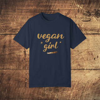 Vegan Girl Garment-Dyed T-shirt Printify