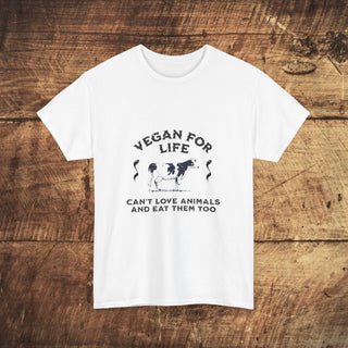 Vegan For Life Unisex Heavy Cotton Tee