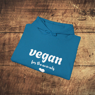 Vegan For The Animals Heavy Blend™ Hooded Sweatshirt Printify