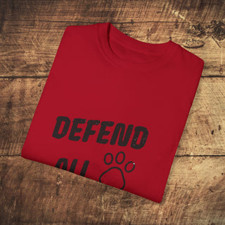 Defend All Animals Garment-Dyed T-shirt Printify