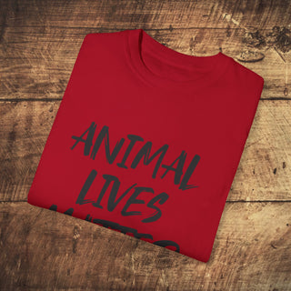 Animal Lives Matter Garment-Dyed T-shirt Printify