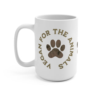 Vegan For The Animals, Coffee Mug 15oz Printify