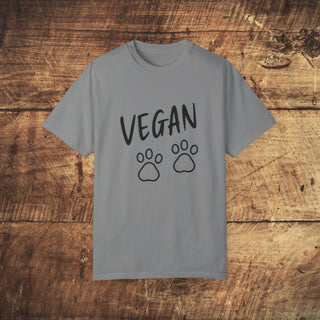 Vegan Paws Garment-Dyed T-shirt Printify