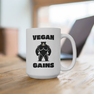 Vegan Gains Coffee Mug 15oz Printify