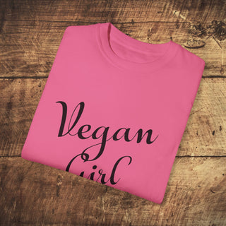 Vegan Girl Garment-Dyed T-shirt Printify