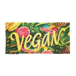 Vegan Beach Towel Printify