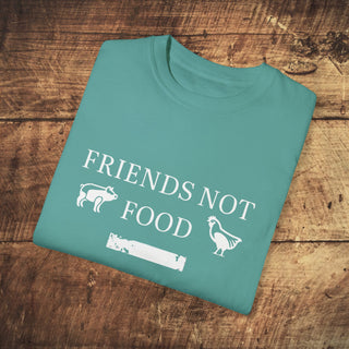 Friends Not Food Garment-Dyed T-shirt Printify