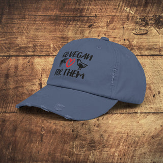 Go Vegan Unisex Distressed Cap Printify